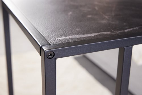 Příruční stolek ATALANTA Dekorhome - BAREVNÁ VARIANTA: Černý mramor