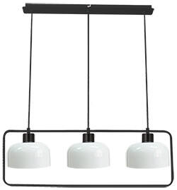Závesná lampa Zodiac čierna 3x40W E27 biele tienidlo
