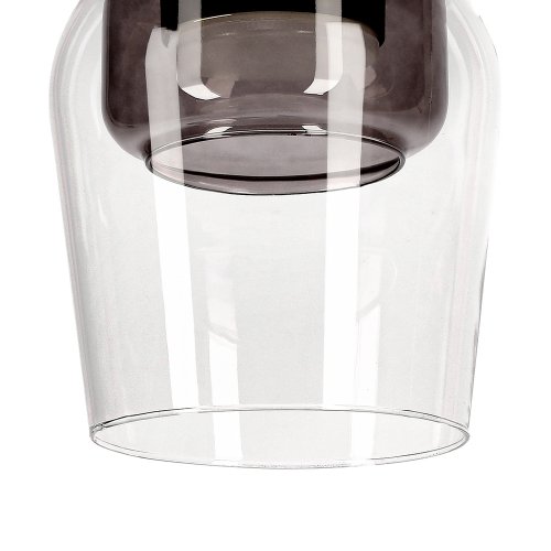 Kinkiet Glaxi szklany klosz transparentny i dymiony do sypialni 1xGX53