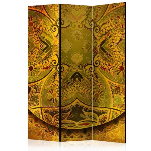Paraván Mandala: Golden Power Dekorhome - ROZMĚR: 135x172 cm (3-dílný)