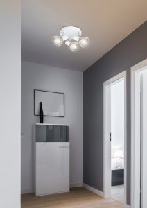 Stropné svietidlo 3X40W E14 biele chrómové FLY