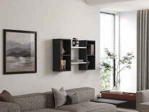 Nástenná polica Bambi - White, Anthracite