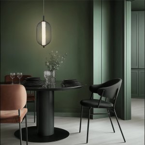 Drátěná závěsná lampa PUMA s prodlouženým stínidlem 15 x 30 cm – designová stolní LED lampa 3000K