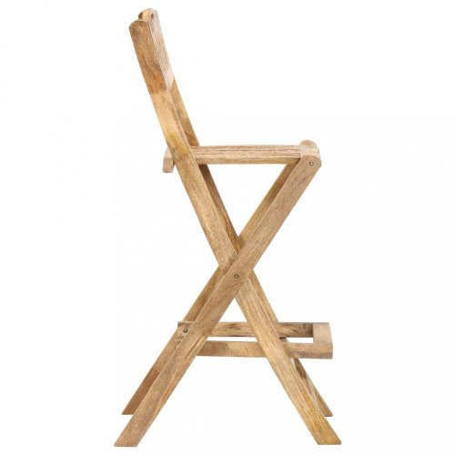 Skládací zahradní barové židle 2 ks mangovníkové dřevo Dekorhome