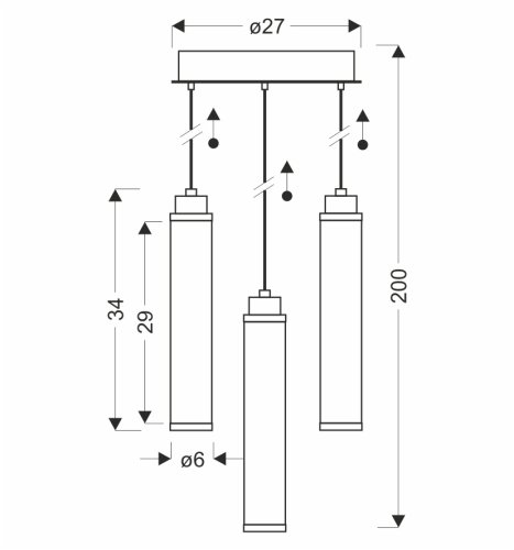 CORTE lampa wisząca talerz czarny matowy 25W LED 3000K klosz bezbarwny