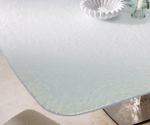 Jídelní stůl Edge boot 240x120 reliéfní sklo perleťové 3D design