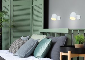 Biela nástenná lampa kovová nástenná lampa Azuro