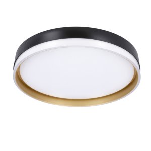 STROPNÁ LAMPA MANHATTAN ČIERNA A BIELA + ZLATÉ LED 38 CM BIELE TIENIDLO
