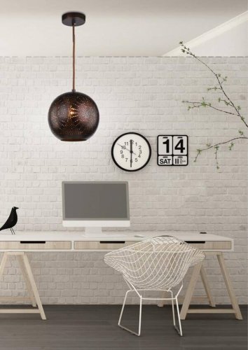 Závesná stropná lampa 1X60W E27 hnedá