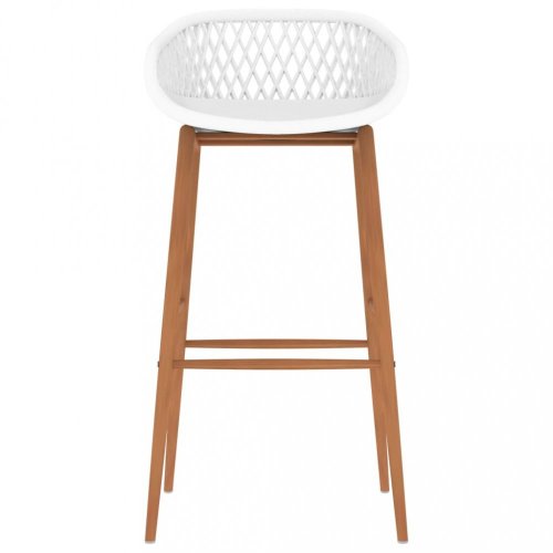 Barové židle 2 ks plast / kov Dekorhome - BAREVNÁ VARIANTA: Bílá