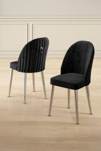 Súprava stoličiek (2 kusy) Mara - Black, Chrome