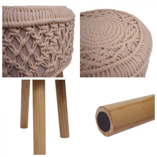 Macramé taburet
