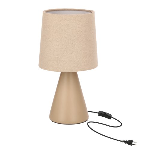 SATTI hnedá keramická stolová lampa s tienidlom E14 1x40W klasická dekoratívna elegantná do obývačky, spálne, kancelárie, teplé farby