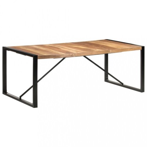 Jídelní stůl masivní dřevo / kov Dekorhome - ROZMĚR: 160x80x75 cm