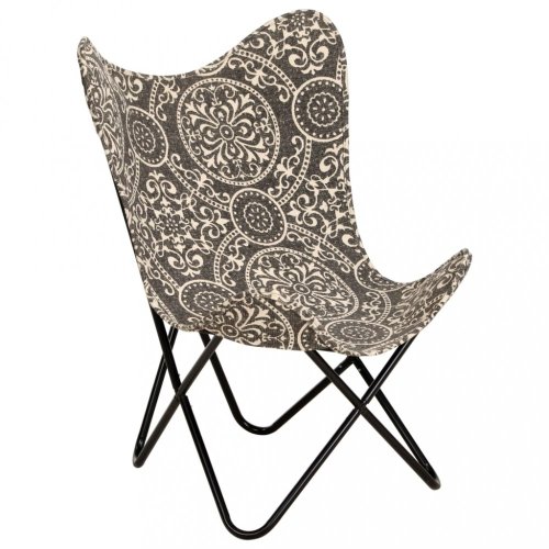 Relaxační křeslo BUTTERFLY textil / ocel  Dekorhome