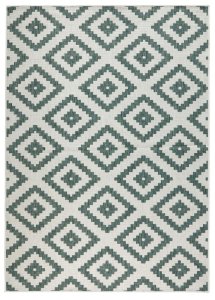 Kusový koberec Twin-Wendeteppiche 103131 grün creme – na ven i na doma 80x350 cm