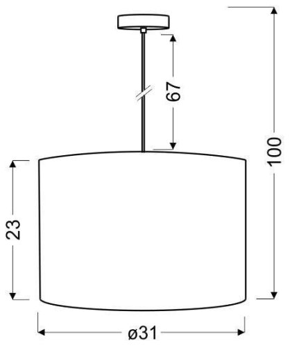 Stropní lampa Susan E27 bílá