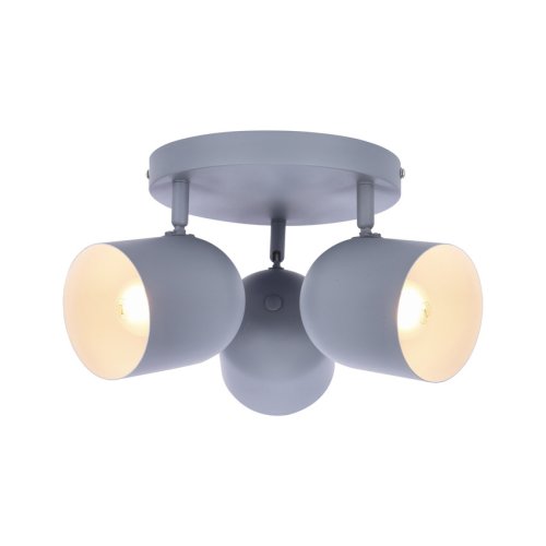 Stropná lampa 3xE27 sivá 32cm AZURO