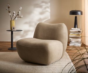 Křeslo Zena 75×85 cm mikrovlákno béžová vintage