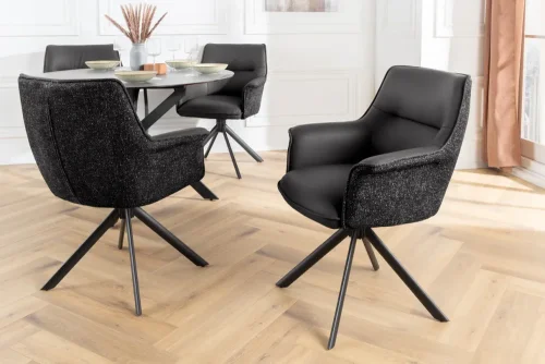 Otočné jedálenské kreslo 2 ks KEUS Dekorhome