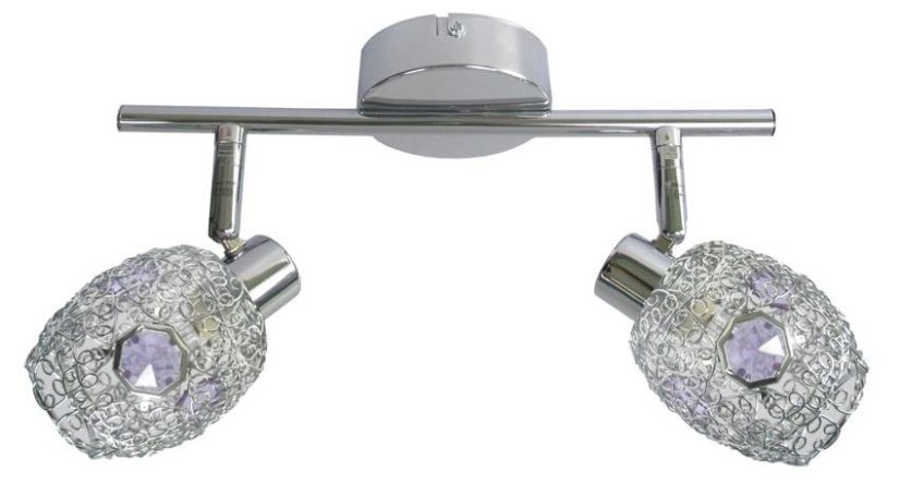 Zlatá stropná lampa 2X40W G9 chrómovo fialová
