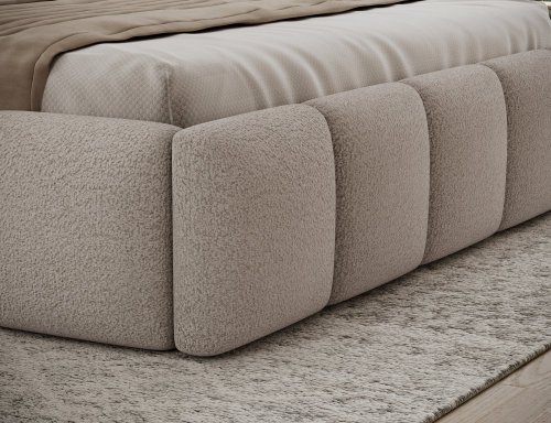 Posteľ Edvige + Drevený rám + plynový piest + kontajner 160x200