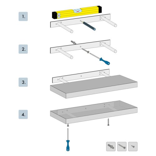 Nástenná polica P-023