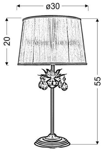 Patinovaná kancelářská stolní lampa Adonis