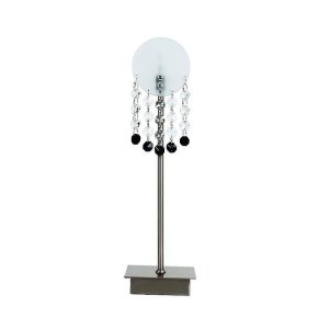 Stolová lampa Luxor z matného niklového skla