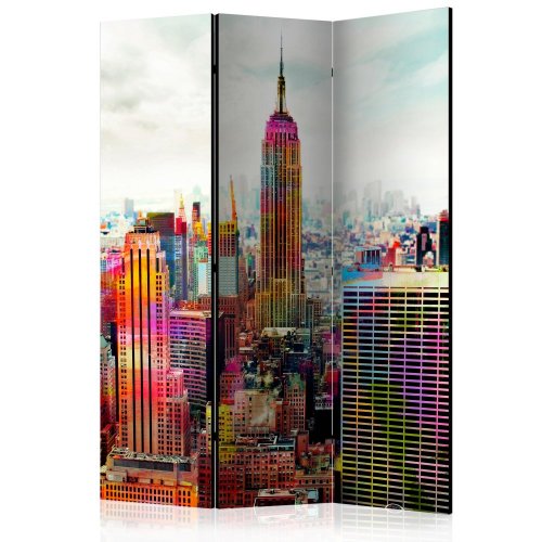 Paraván Colors of New York City Dekorhome - ROZMER: 135x172 cm (3-dielny)