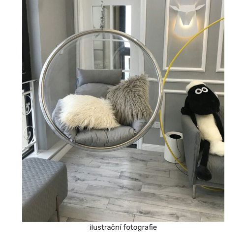 Závesné kreslo BUBBLE TYP 1 NEW - BAREVNÁ VARIANTA: Šedá / zlatá