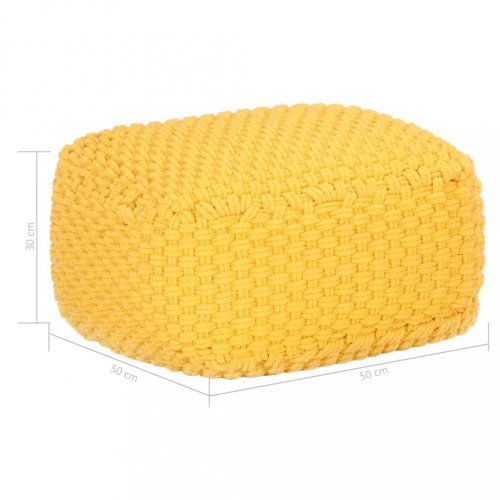 Ručne pletený taburet Dekorhome - BAREVNÁ VARIANTA: Žltá