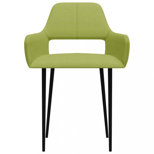 Jídelní židle 2 ks látka / kov Dekorhome - BAREVNÁ VARIANTA: Světle zelená