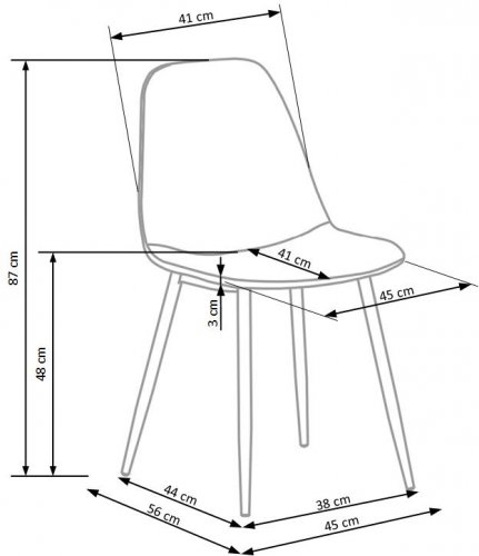 Jídelní židle K417 - BAREVNÁ VARIANTA: Skořicová