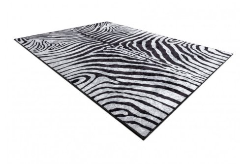 Kusový koberec Miro 51331.803 Zebra black / white 80x150 cm