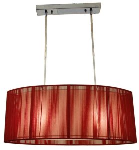 Stropná lampa Artemis 2X60W E27 červená