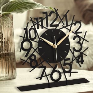 Dekorativní hodiny Lineal - Black - POSLEDNÍ KUS