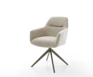 Jídelní židle Pejo-Flex tkanina Měkký béžová křížová podnož široká