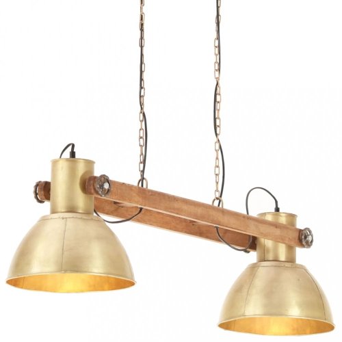 Závěsná lampa kov / mangovníkové dřevo Dekorhome