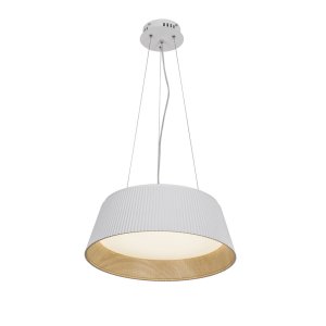 Závěsná lampa Umbria bílá dřevěná LED bílá stínidla