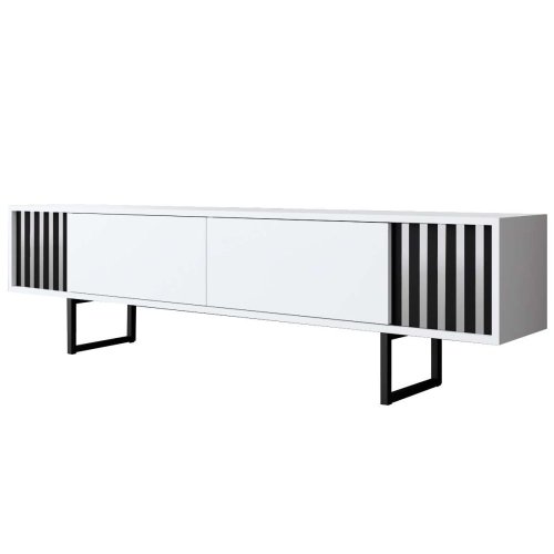TV stolek Chrome Line - White, Black