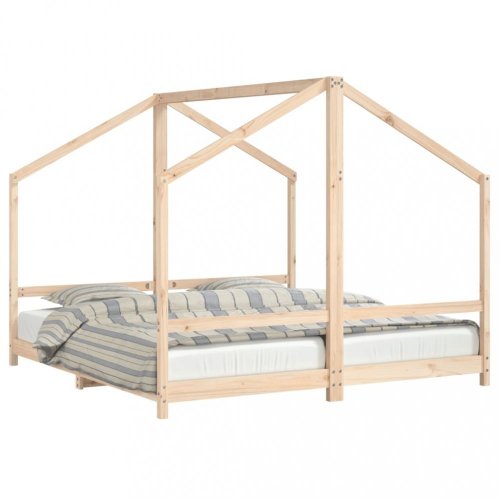 Dvojitá detská domčeková posteľ Dekorhome - ROZMER LÔŽKA: 90 x 190 cm