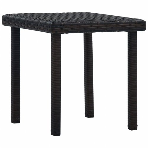 Zahradní čajový stolek polyratan Dekorhome - BAREVNÁ VARIANTA: Černá