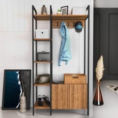 Předsíňová stěna Doga - Walnut, Black