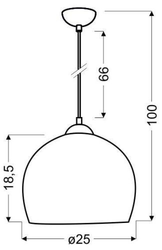 Závesná stropná lampa 1X60W E27 červená STUDENT