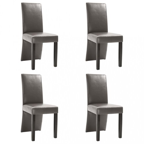 Jedálenská stolička 4 ks umelá koža / drevo Dekorhome - BAREVNÁ VARIANTA: Krémová