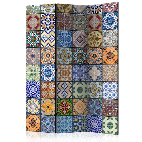 Paraván Colorful Mosaic Dekorhome - ROZMER: 135x172 cm (3-dielny)