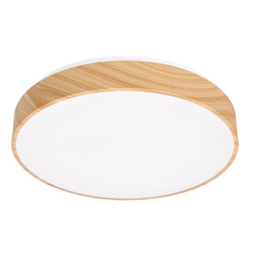 Stropná lampa FIGARO, drevená stropná lampa. 24W LED 3000/4500/6000K 38cm trieda bielej, diaľkové ovládanie