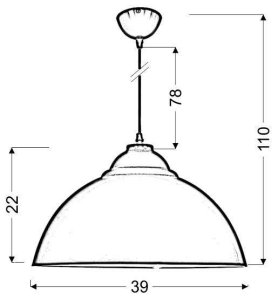 Závěsná lampa Hang Uni 1xE27 Zelená