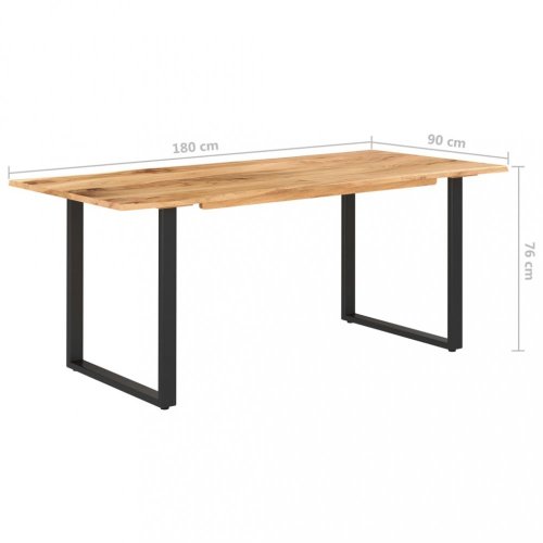 Jídelní stůl masivní dřevo / ocel Dekorhome - ROZMĚR: 118x58x76 cm
